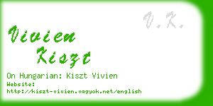 vivien kiszt business card